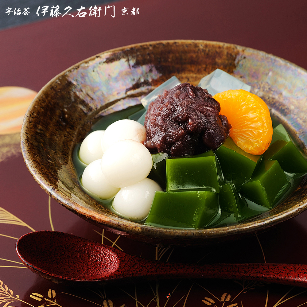 冷凍】宇治抹茶あんみつ 4個入【翌日お届け可】【送料込み】【他商品と 