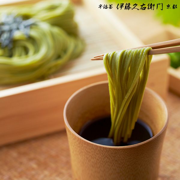 宇治抹茶そば200g 袋入 2人前 § 蕎麦 ソバ 単品 乾麺 茶房で人気 094784 | 伊藤久右衛門 公式オンラインショップ