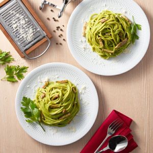 宇治抹茶フェットチーネとカルボナーラのセット（2人前） § 抹茶をパスタで味わう 京都 宇治 抹茶 パスタ ソース デュラム小麦 090809 090878 S99090809